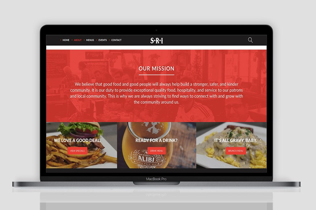 website redesign about south riding inn