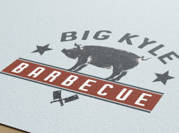 big Kyle bbq brand identity logo