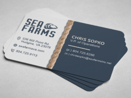 sea farms brand identity business cards