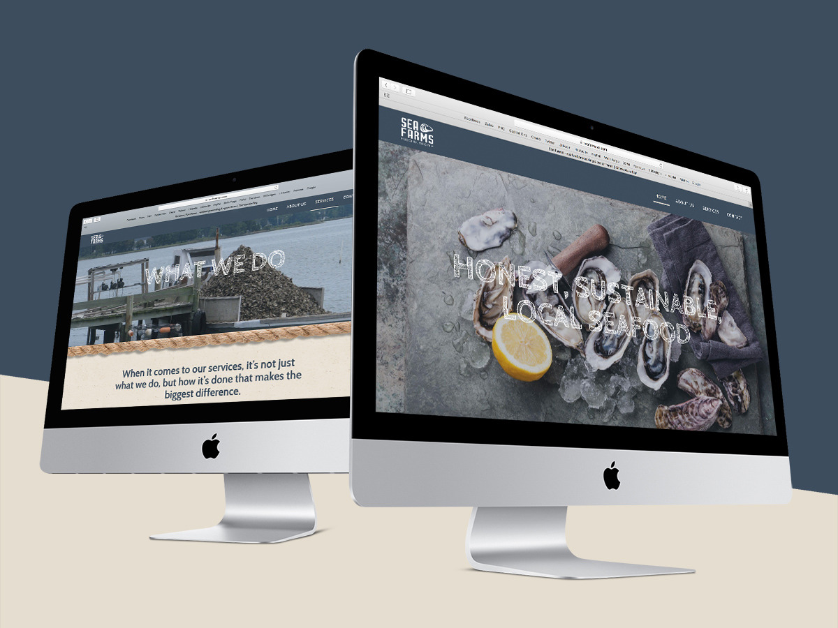 sea farms website design and branding