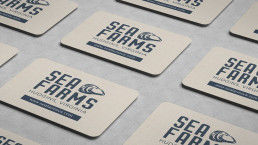 sea farms website design and branding brand logo