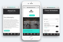 exhale studios mobile web design