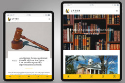 Upton Law website UI design