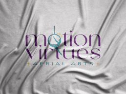 motion virtues logo brand design