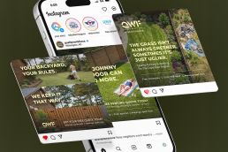 insta-mock 9 qwf integrated ad campaign and web design