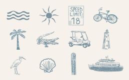 Roccos restaurant brand design - brand icons